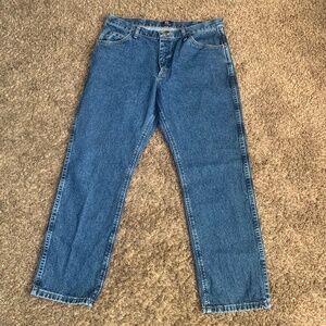 Wrangler 47 MWZ Regular Fit Jeans 36x30 Blue Denim Straight